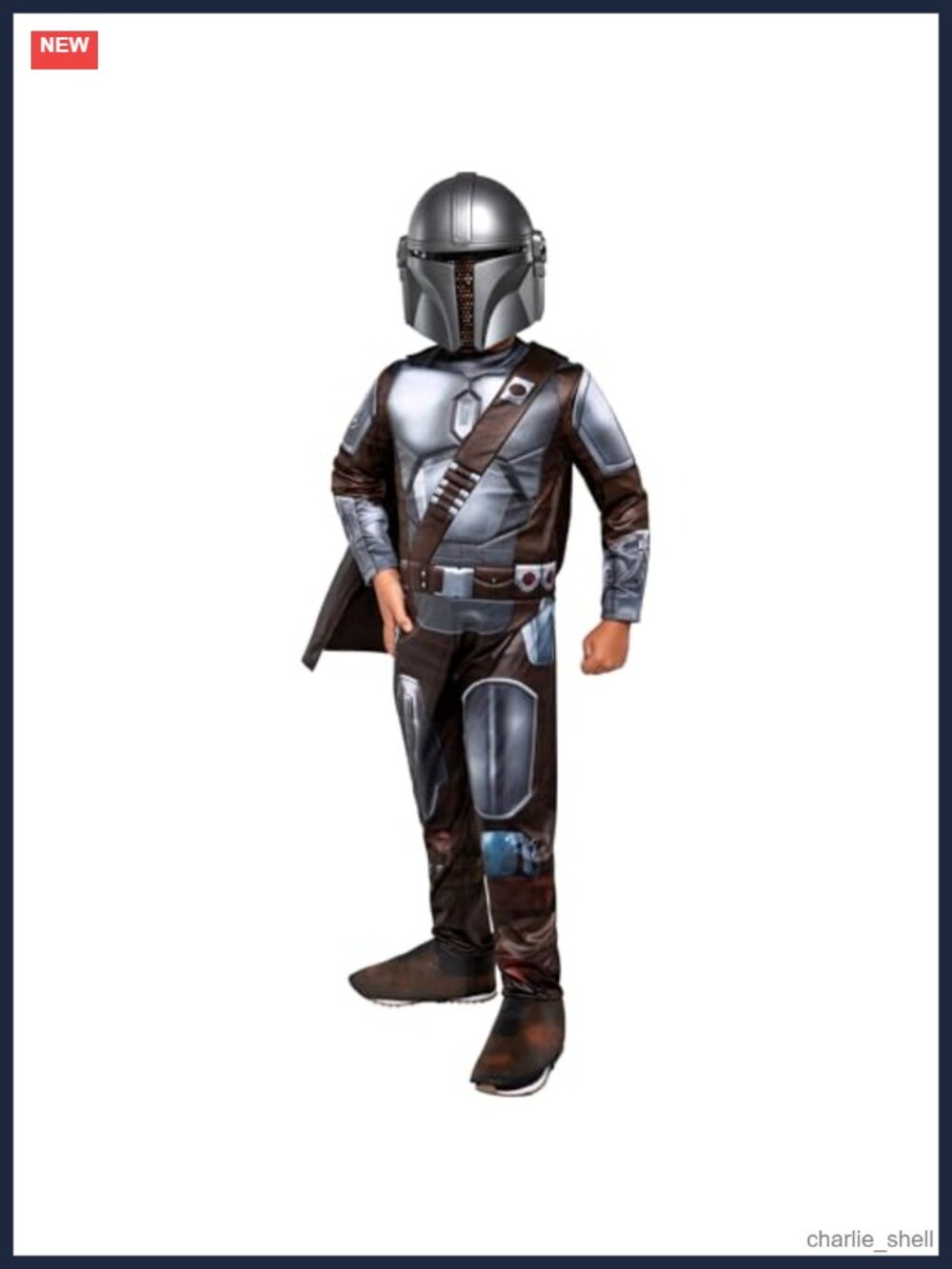 Star Wars Mandalorian Youth Costume Jumpsuit Mask Cape Padded
